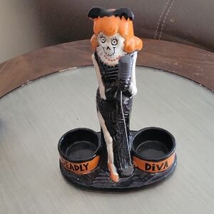 Yankee Candle Halloween Diva Holder - Black and Orange